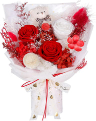 Preserved Flowers Bear Bouquet