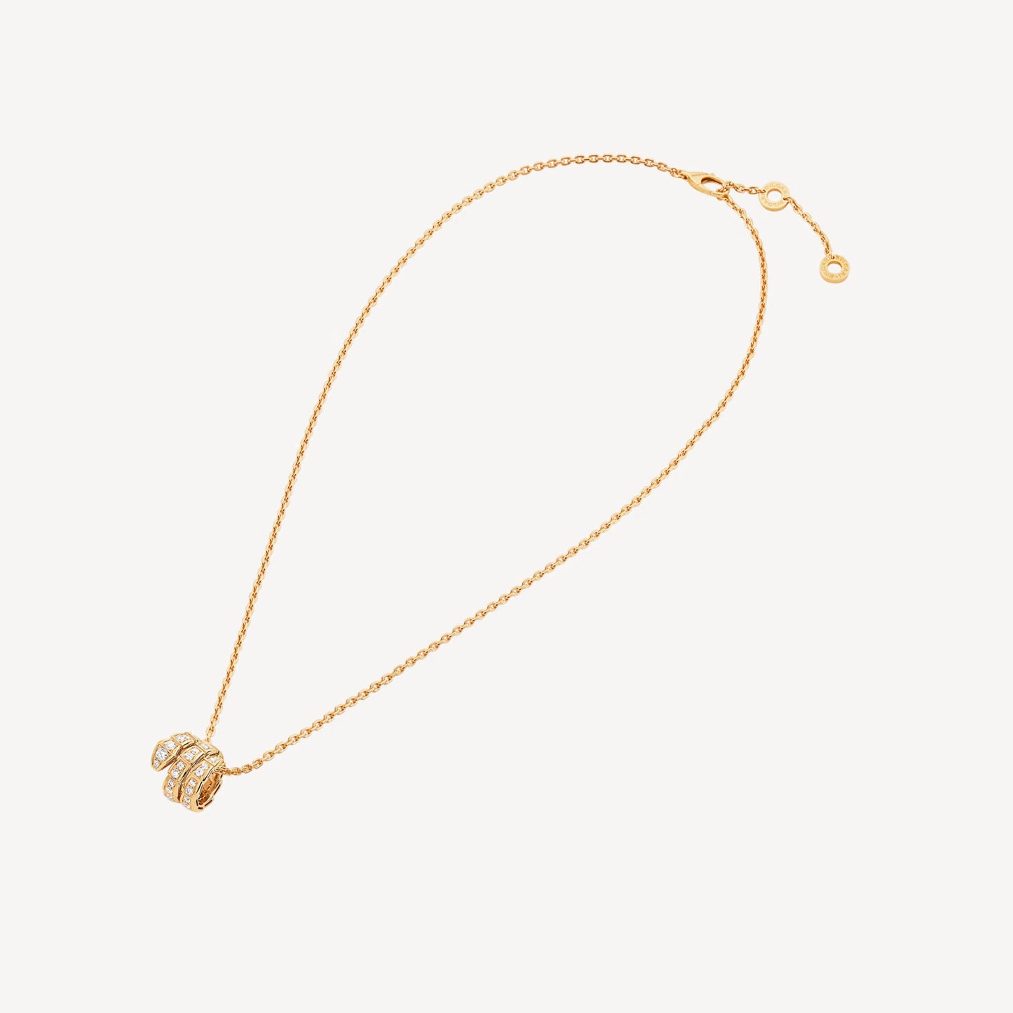 jewellax Serpenti Necklace,925 Silver,18k Yellow Gold Plated,Cubic Zircon Paved