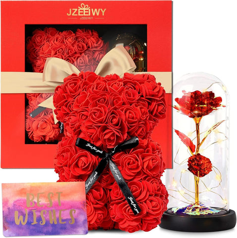 Rose and Rose Bear Gift Set