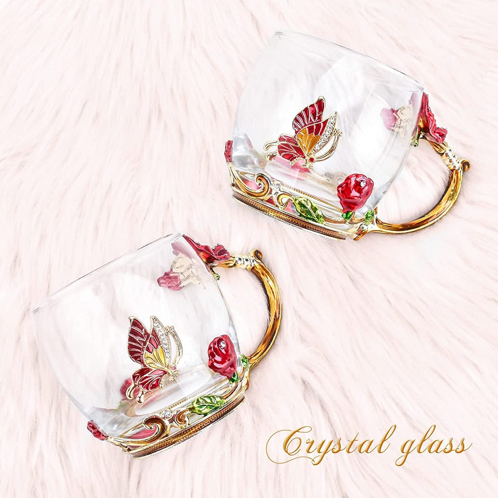 Butterfly Flower Tea Cup Gift