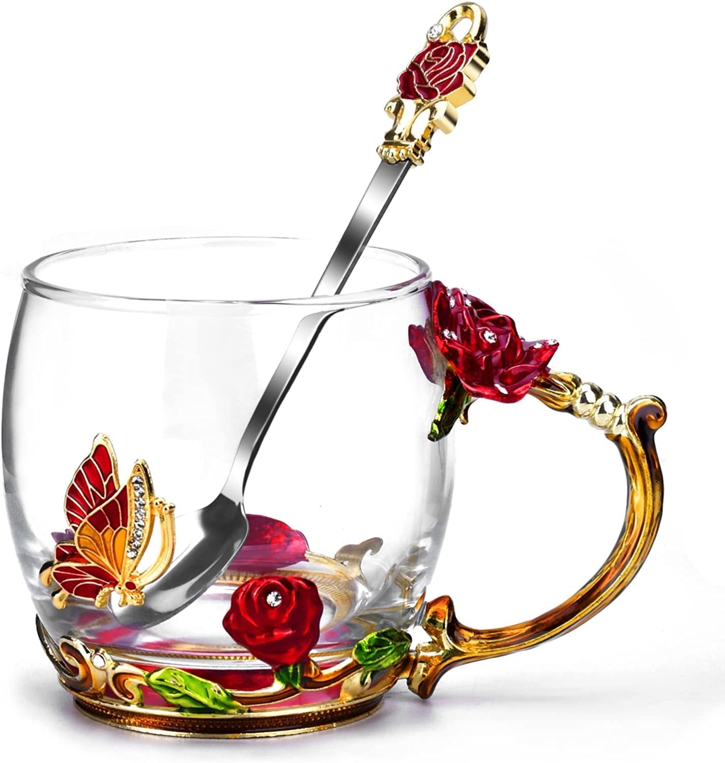 Butterfly Flower Tea Cup Gift