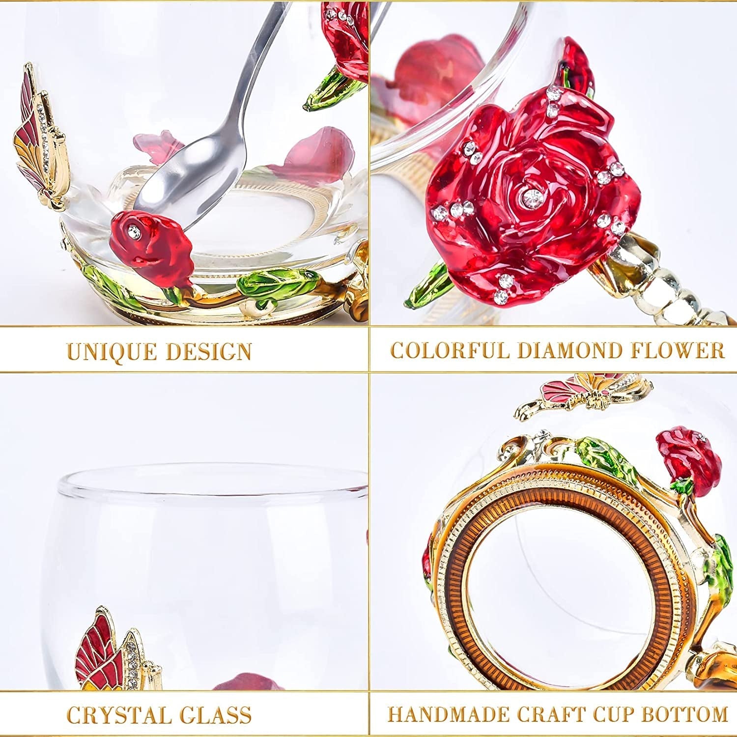 Butterfly Flower Tea Cup Gift