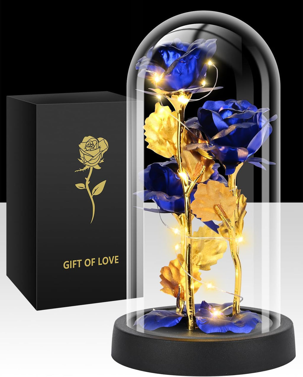 EverGlow Glass Rose Gift
