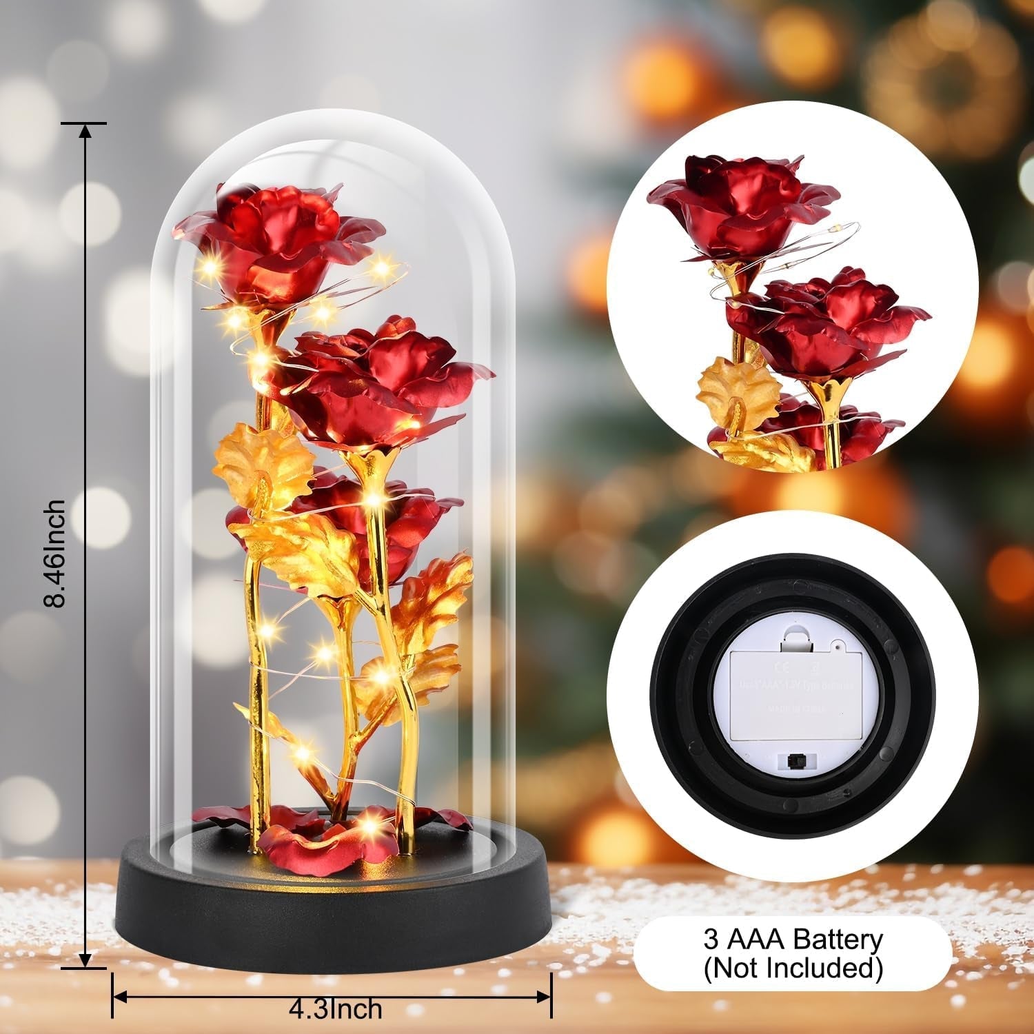 EverGlow Glass Rose Gift
