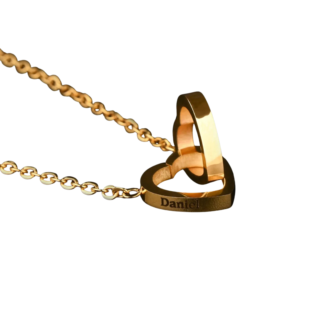 Preserved Rose Engraved Necklace with Your Names