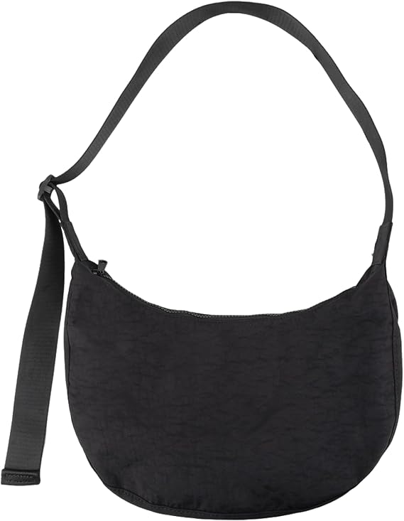 Nylon Halve Maan Crossbodytas – Unisex & Verstelbaar