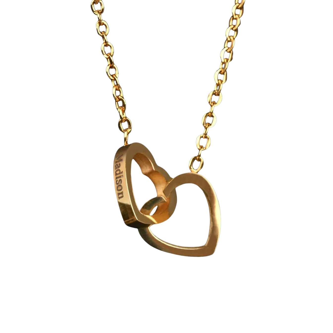 Preserved Rose Engraved Necklace with Your Names