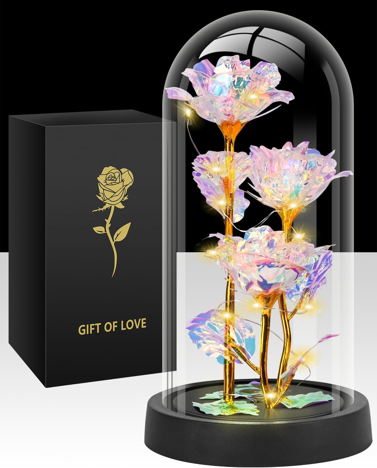 EverGlow Glass Rose Gift