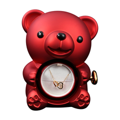 Rose Bear with Engraved Necklace