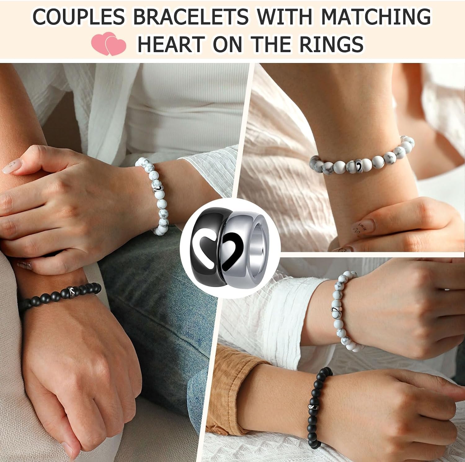 Matching Couple Ring Bracelets