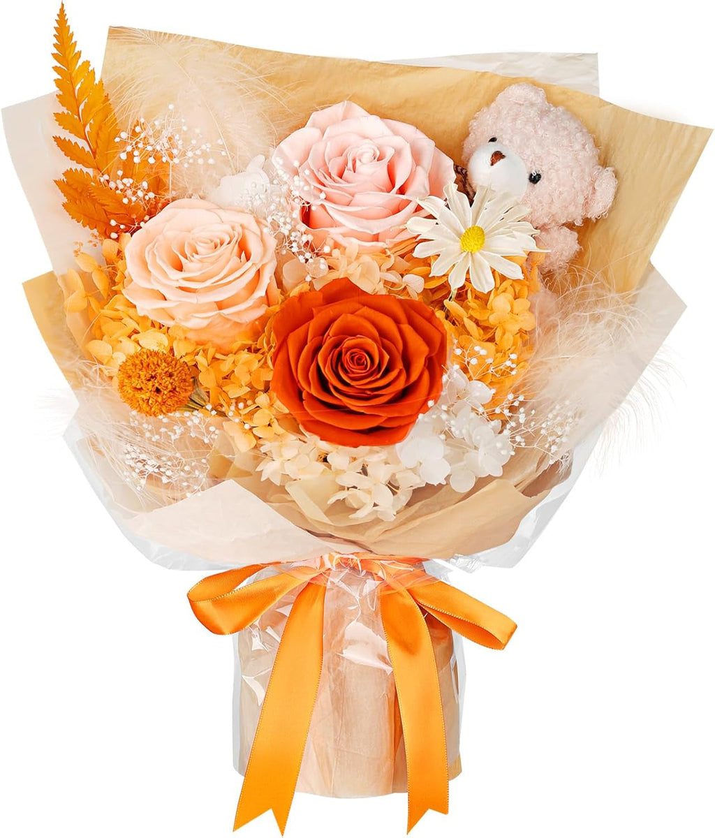 Preserved Flowers Bear Bouquet