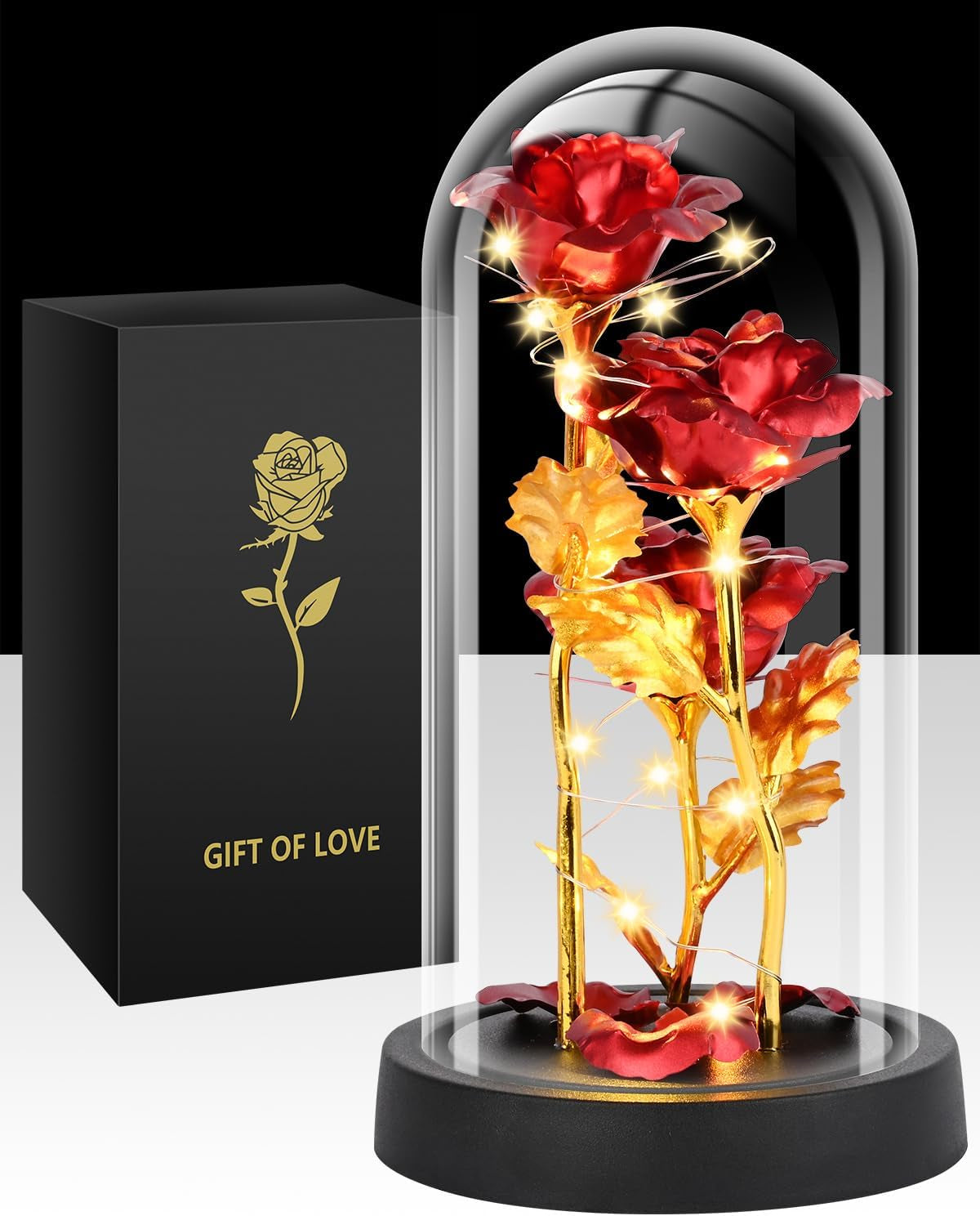 EverGlow Glass Rose Gift