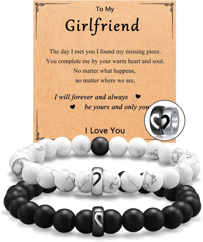Matching Couple Heart Ring Bracelets