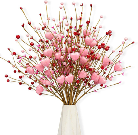 Heart Berry Stems Decorative Set