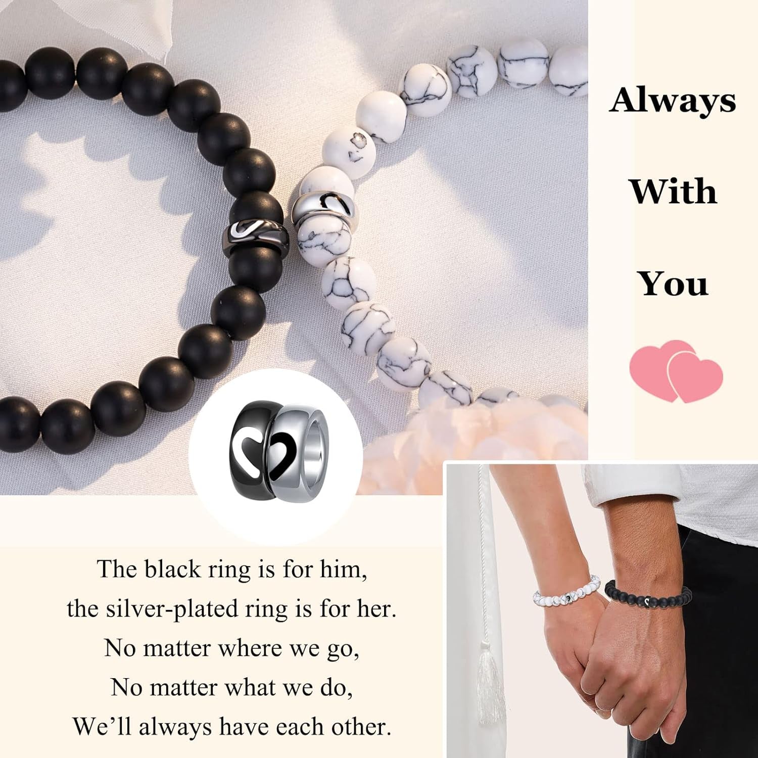 Matching Couple Ring Bracelets