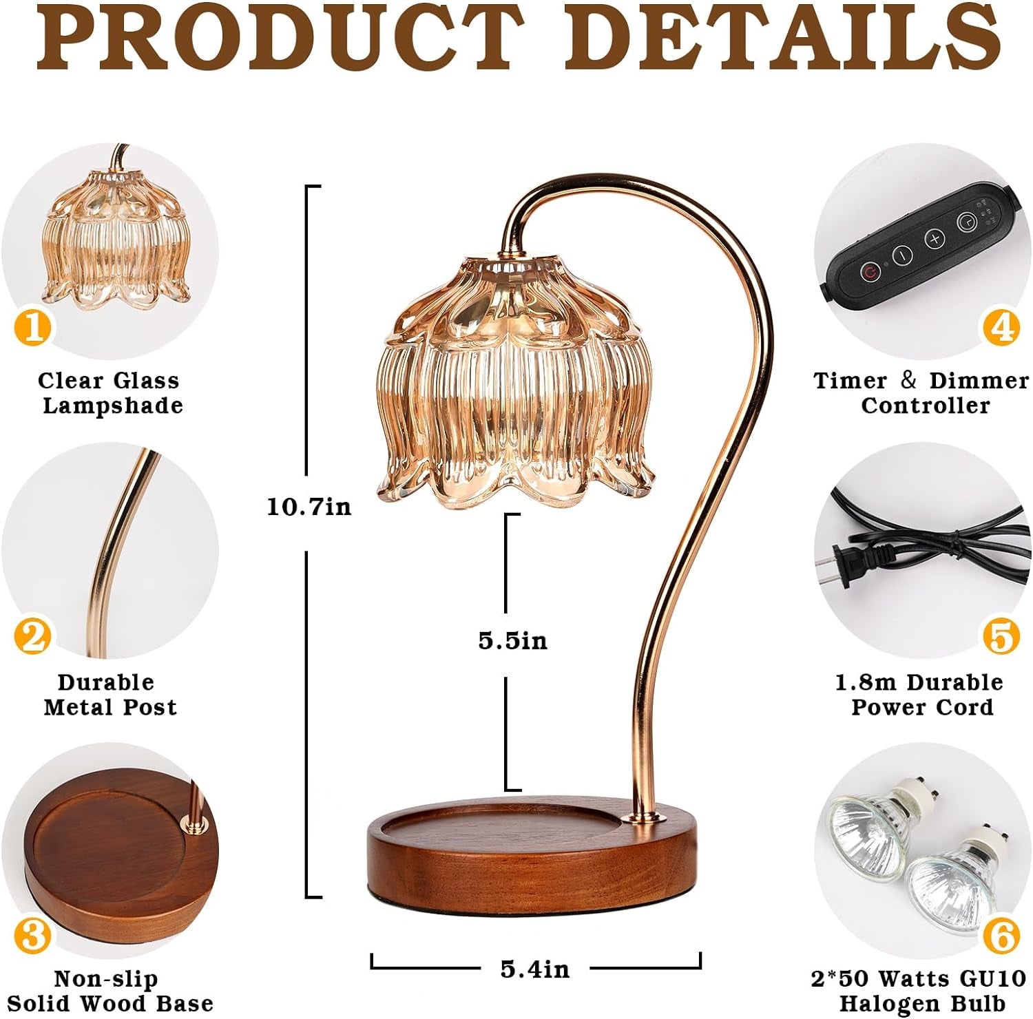 Candle Warmer Lamp with Timer